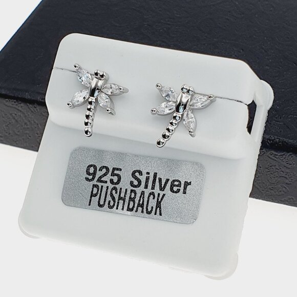 "925 sterling silver luxury CZ earrings for women/girls, Best for RJUS2218 - Picture 1 of 11